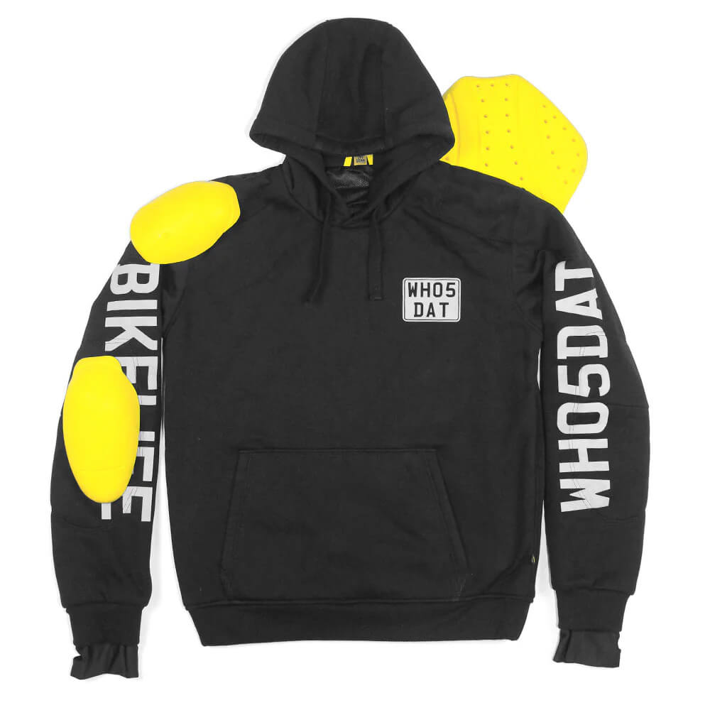 Padded Moped Pullover Dehen Motorcycle Sweater L Black/Offwhite