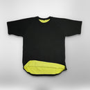 Titan-Depot-short sleeve t-shirt in black diagram which Features-2-Layers of protection. Outer cotton with protective layer - protective clothing from knives blades and sharp objects level 2