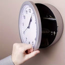 hidden wall clock silver