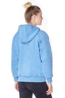 Titan Depot Ladies Blue Anti-Slash Hooded Top Lined With Dupont Kevlar Fibre back view