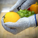 Cut/slash Resistant Safety Gloves with infused Stainless Steel Wire Mesh cutting orange