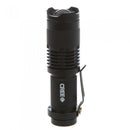 300 Lumen Zoomable LED Flashlight - 3 modes adjustable focus beam front view