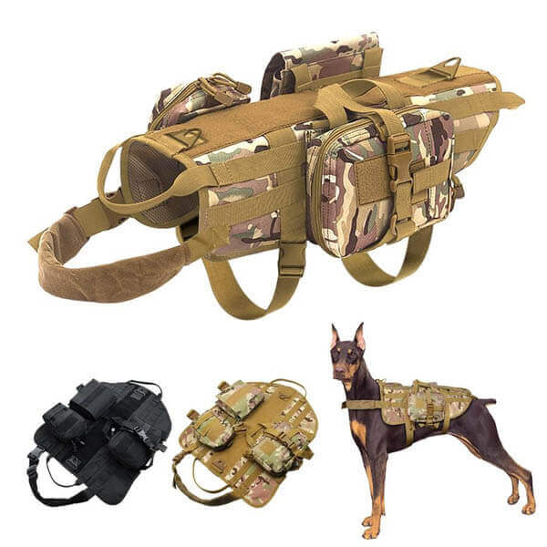 Titan Depot Tactical Dog Training Molle Vest Harness camo all imgs