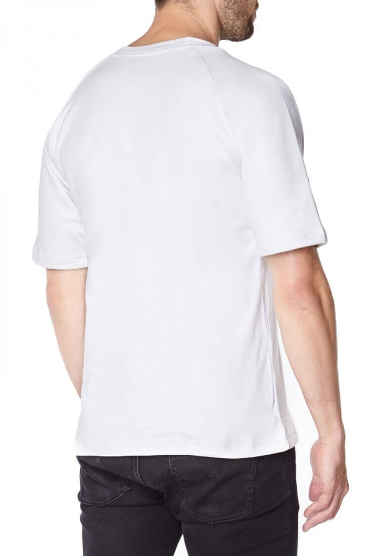 Titan Depot white Short Sleeved T-shirts Lined with Anti-Slash KEVLAR® Protection back view