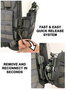 Quick Release Tactical Plate Carrier With NIJ Level IIIA (3A) Body Armour.