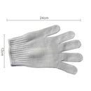 Cut/slash Resistant Safety Gloves with infused Stainless Steel Wire Mesh in white