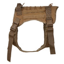 Service Dog Tactical Vest Harness With Molle System Gear brown